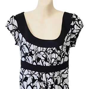 Black & White Floral Top